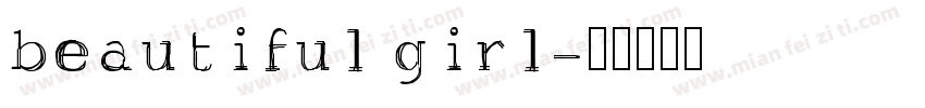 beautiful girl字体转换